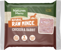 Natures Menu Just Chicken and Rabbit Mince Portions 400g